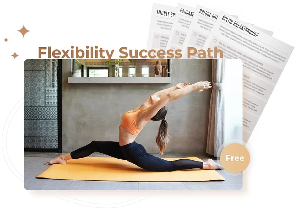 Hanna demonstrating a stretch for the Flexibility Success Path bonus class.