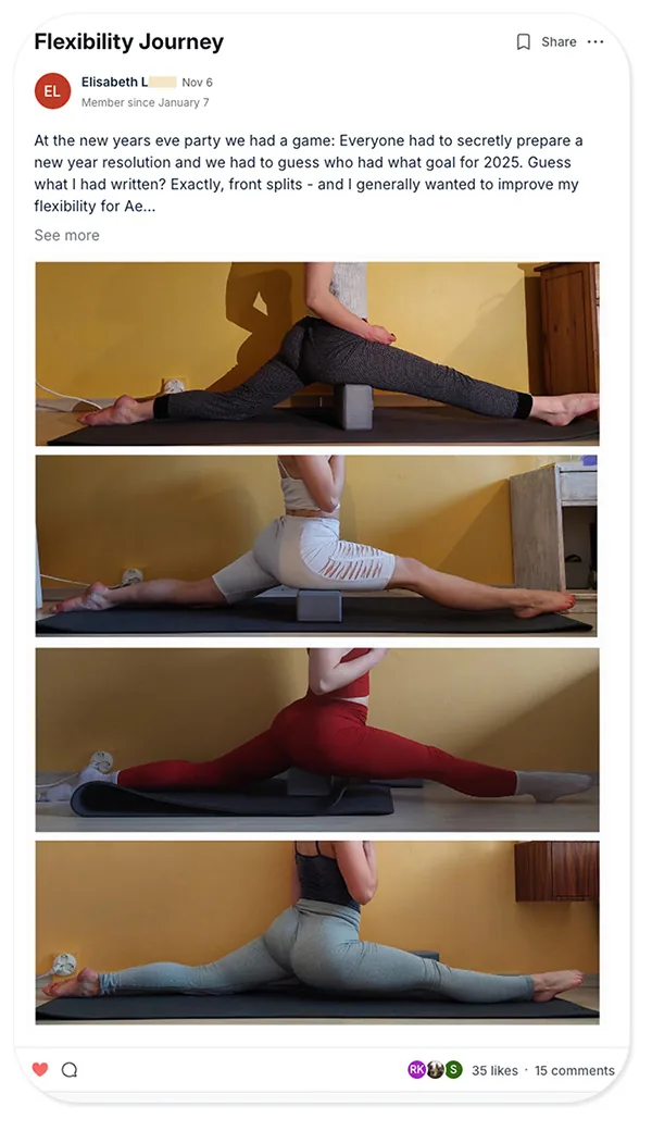 Circus Stretching program front split huge progress