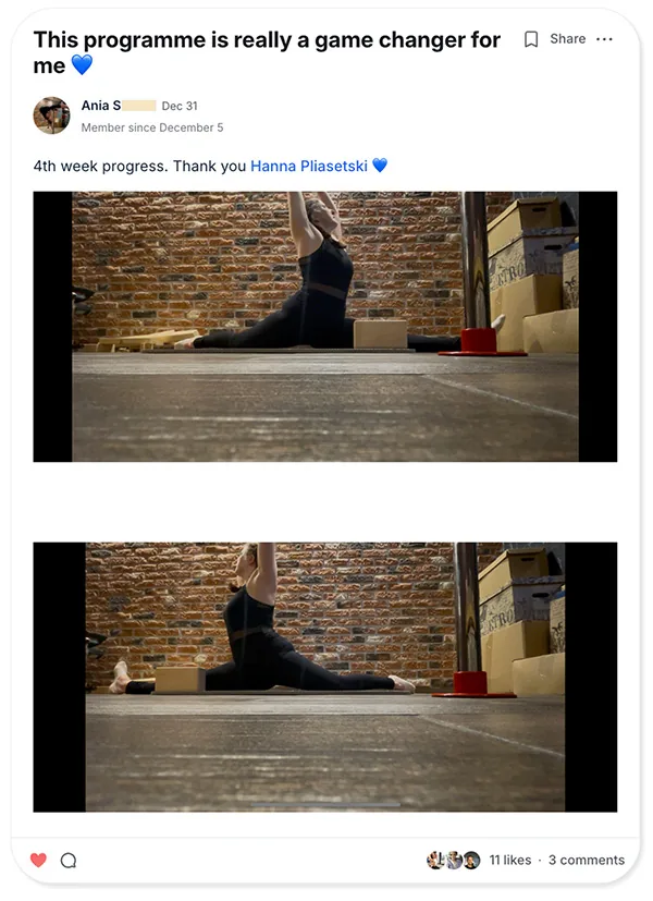 Circus Stretching program splits progress