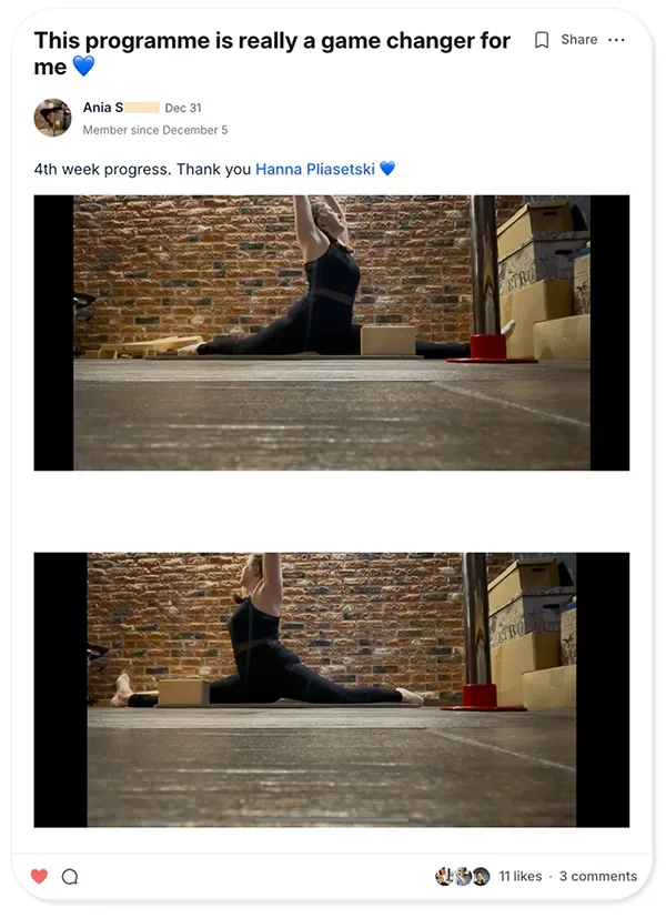 Ania — this programme is really a game changer for me: week 4 progress
