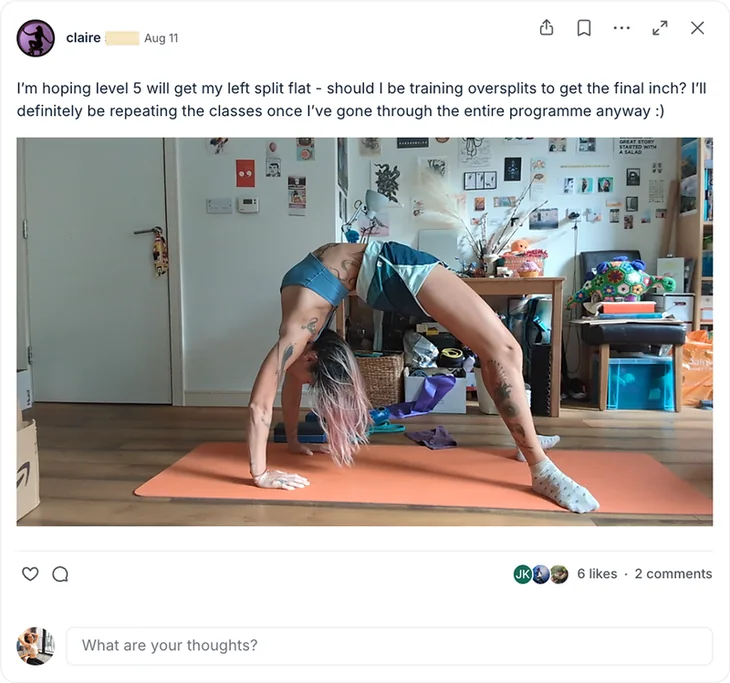 Claire — a full bridge, hoping level 5 gets the left split flat